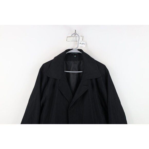 Vintage 90s Ralph Lauren Mens 38S Faded Microfiber Button Trench Coat Jacket - Picture 2 of 16